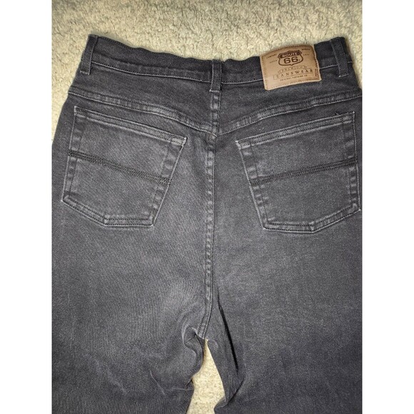 Route 66 Women’s Stretch Black Jeans Size 13/14 Mid Rise Slim Straight Fit Denim - Picture 4 of 5